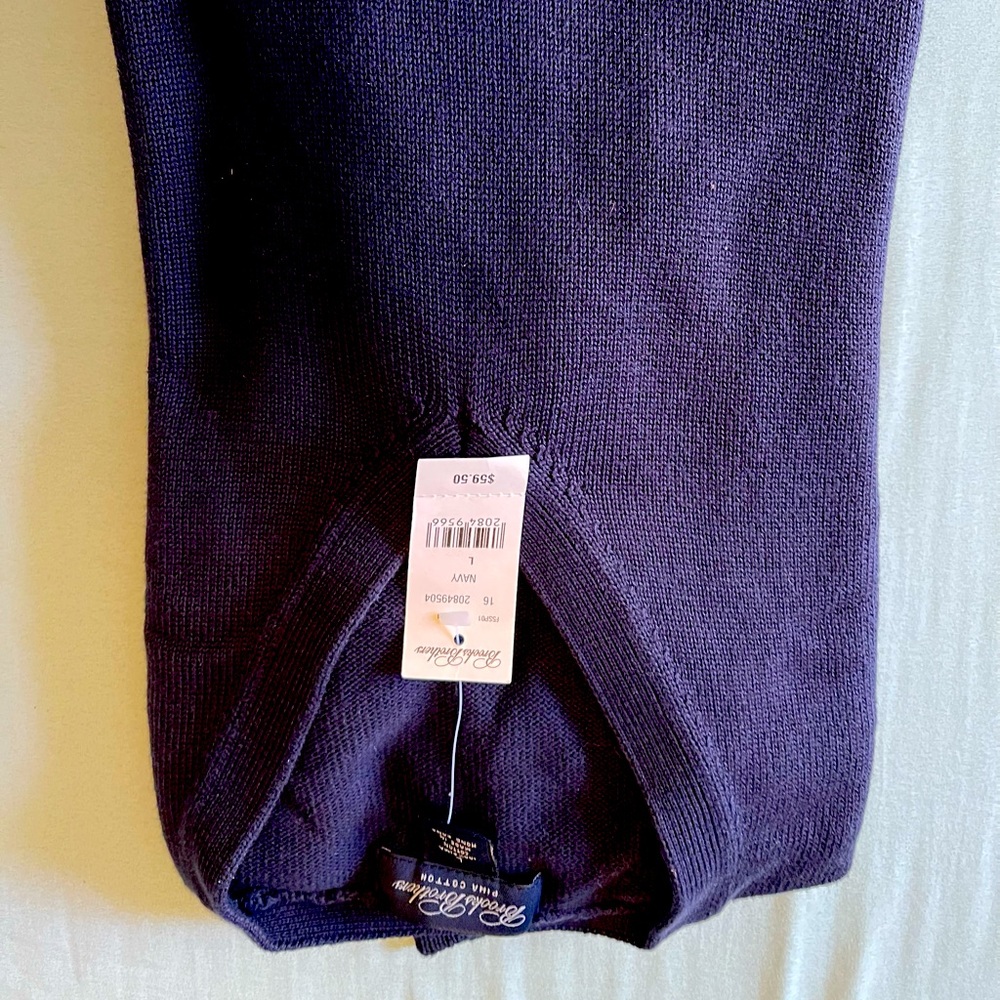 Navy Blue Brooks Brothers V-Neck